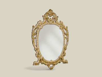 SP7160 - Oval framed wooden mirror by Tarocco Vaccari Group - view 2